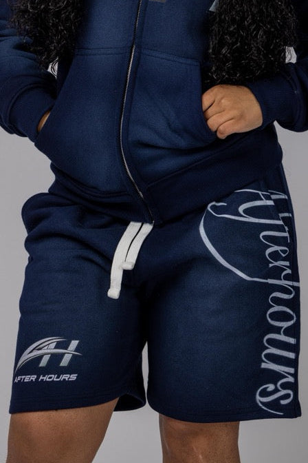 AFTER SUNSET SHORTS — NAVY BLUE