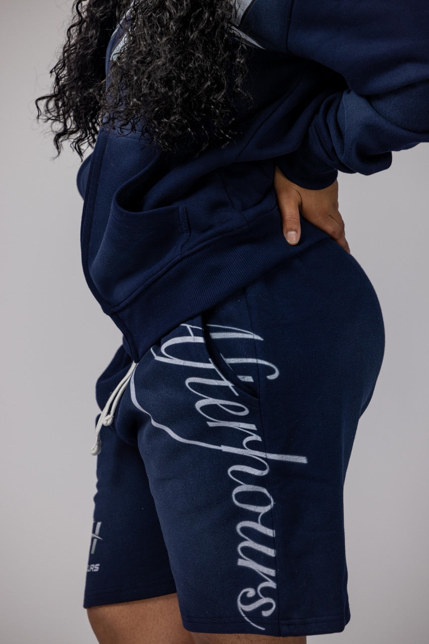 AFTER SUNSET SHORTS — NAVY BLUE